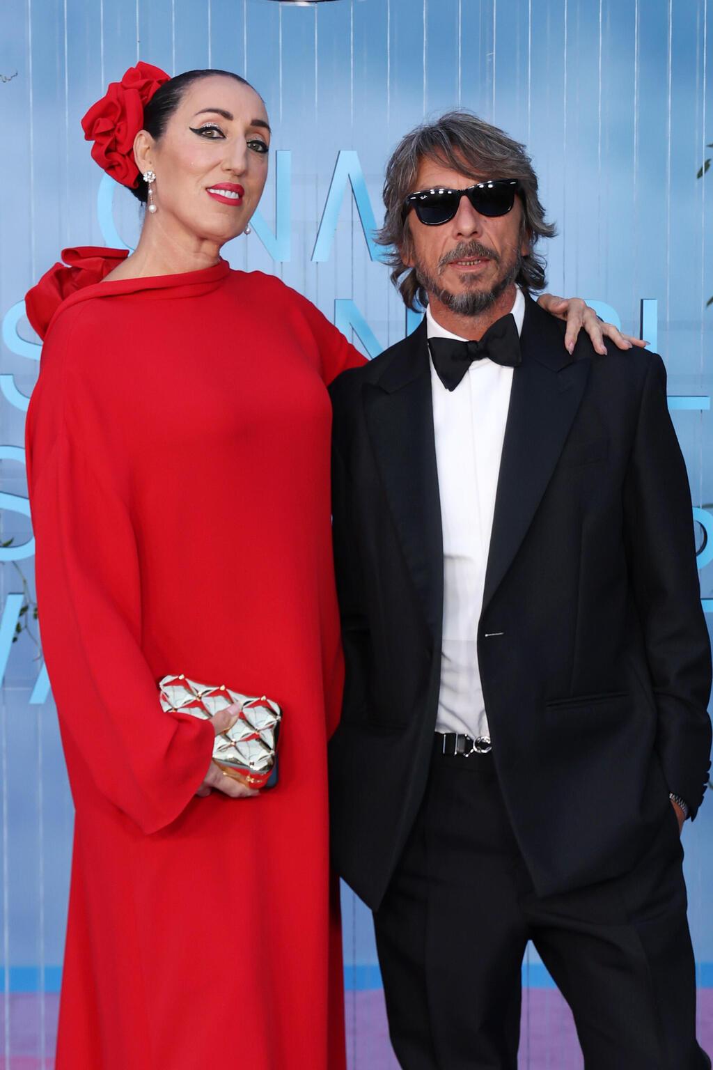 פייר פאולו פיצ'ולי ורוזי דה פלמה בשבוע האופנה במילאנו, 2022 (צילום: Vittorio Zunino Celotto/Getty Images) פייר פאולו פיצ'ולי ורוזי דה פלמה בשבוע האופנה במילאנו, 2022