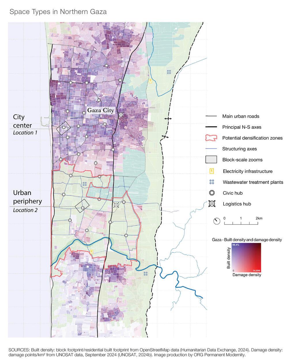 התוכנית לשיקום צפון עזה (שרטוט: ORG Permanent Modernity for RAND (2025)) התוכנית לשיקום עזה