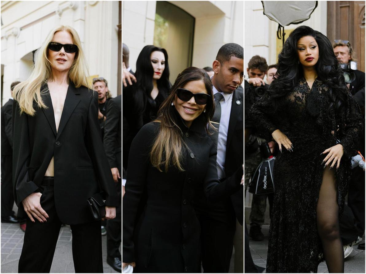 קארדי בי, לורן סנצ'ז וניקול קידמן בתצוגת הוט קוטור של בלנסיאגה לסתיו-חורף 2025-26 בפריז