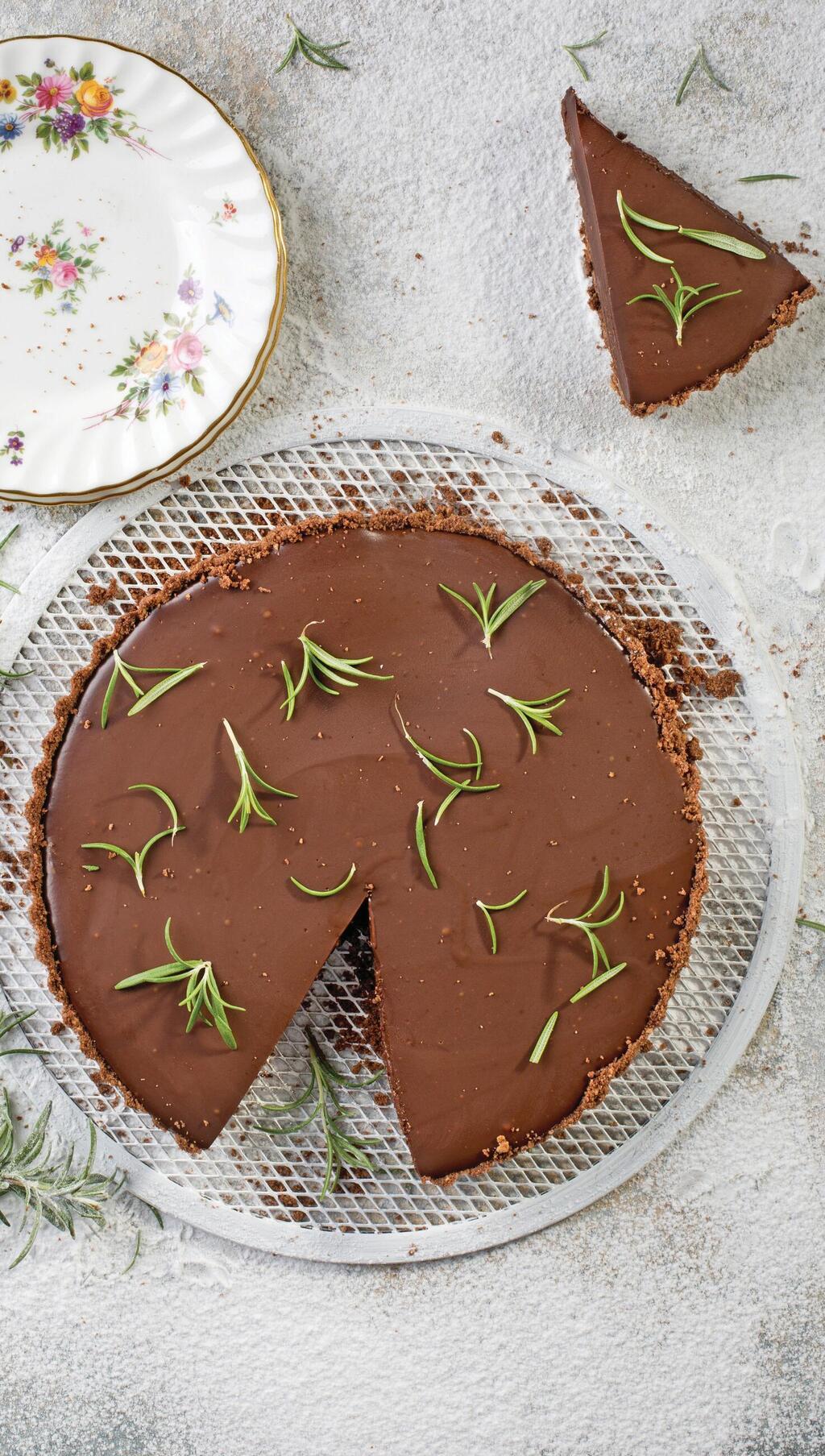 טארט שוקולד בניחוח רוזמרין 