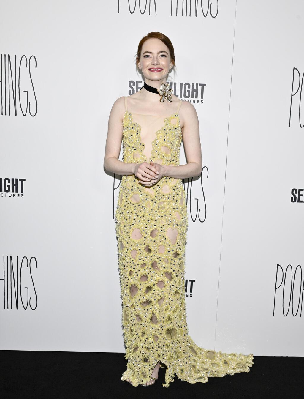 אמה סטון בפרמיירה של "מסכנים שכאלה" בניו יורק, 2023