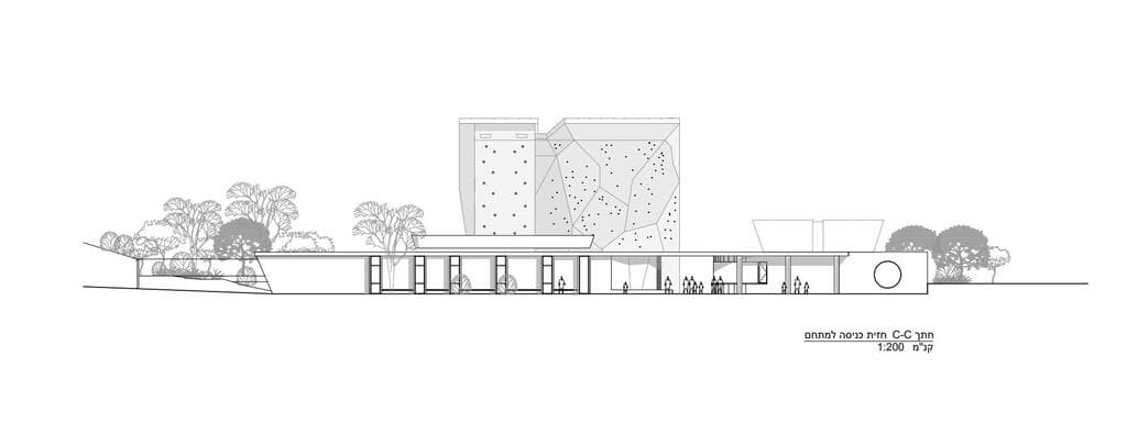 מתחם קיר טיפוס אולימפי (שרטוט: אלון אלכסנדרוני ועודד ביתן ) קיר טיפוס אולימפי במודיעין