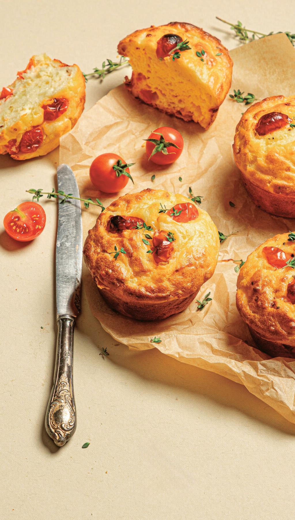 מאפינס עגבניות שרי וגבינות