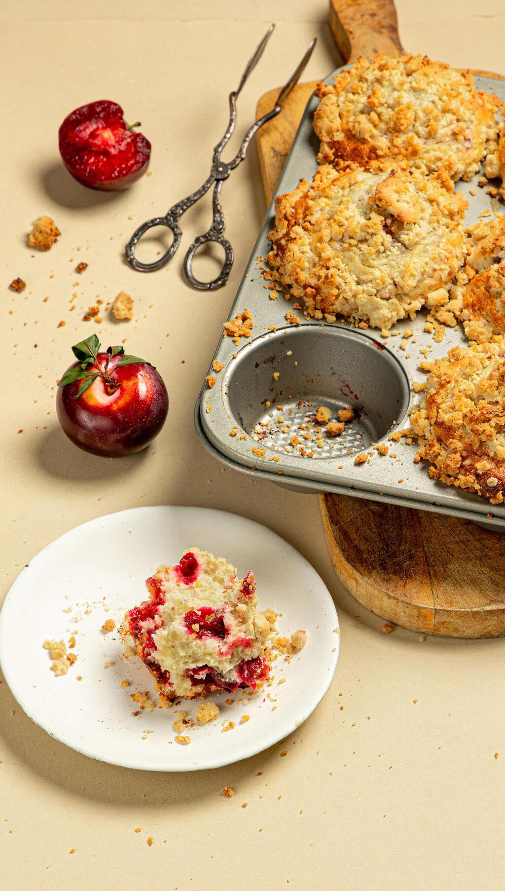 מאפינס שזיפים ושטרויזל