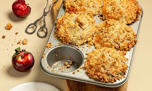 מאפינס שזיפים ושטרויזל