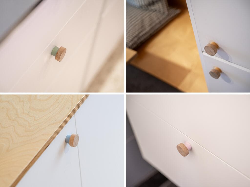 אותן ידיות, בצבעוניות שונה