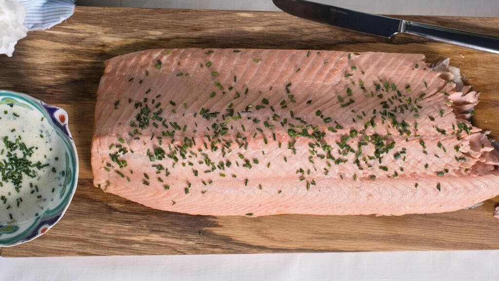 פילה סלמון בציר אוזו