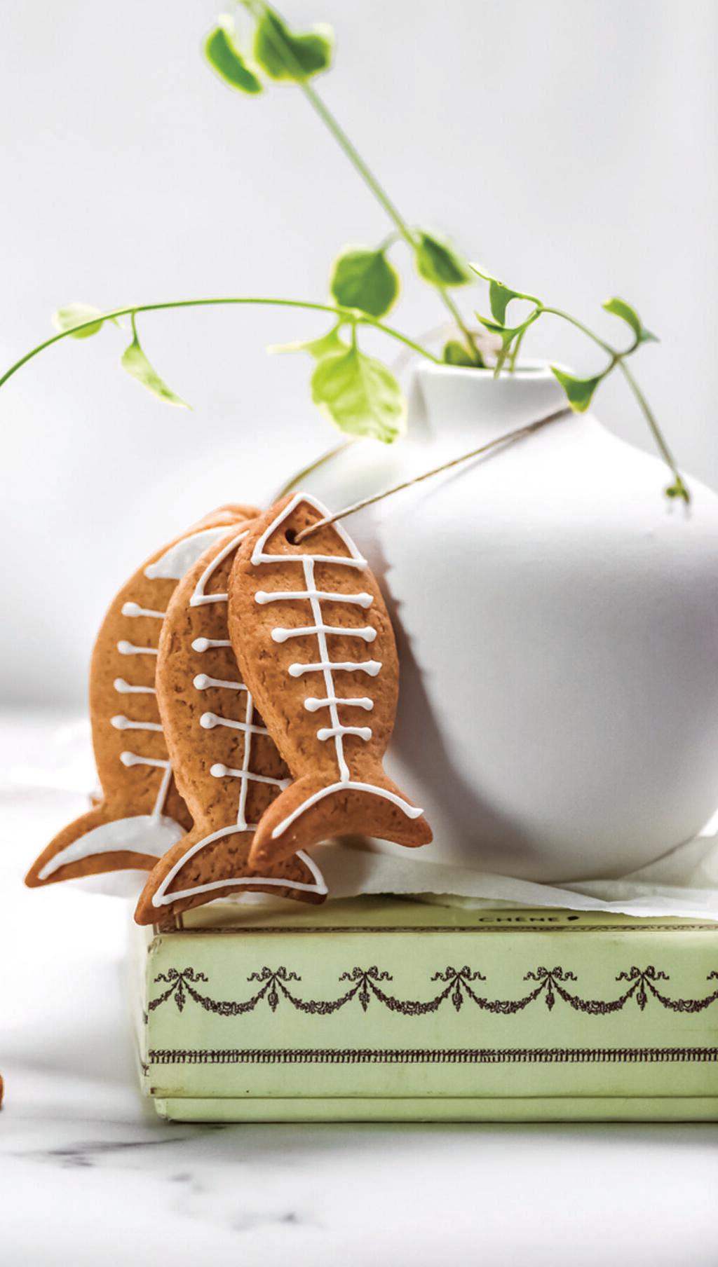 עוגיות דבש בצורת דגים