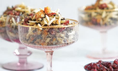 סלט קינואה ועדשים