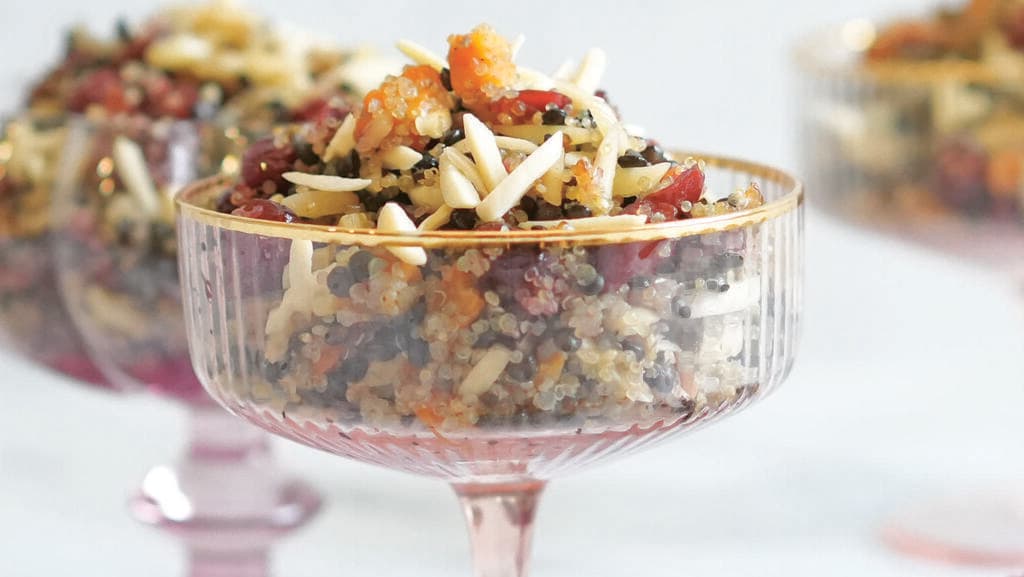 סלט קינואה ועדשים