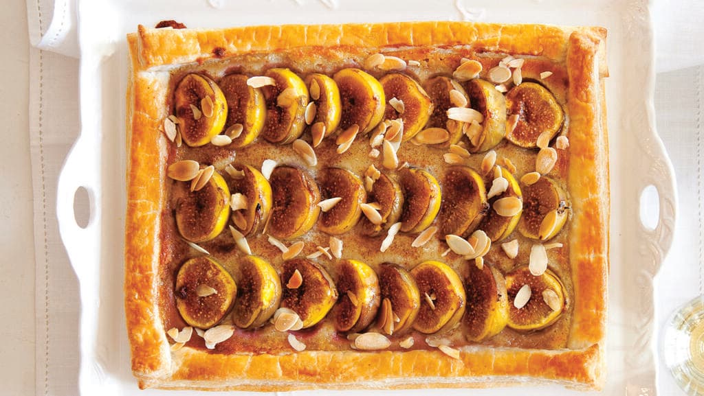 טארט תאנים בקרם שקדים ודבש