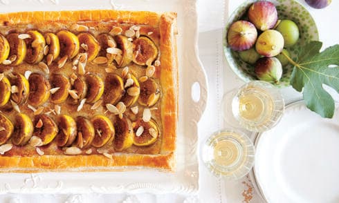 טארט תאנים בקרם שקדים ודבש