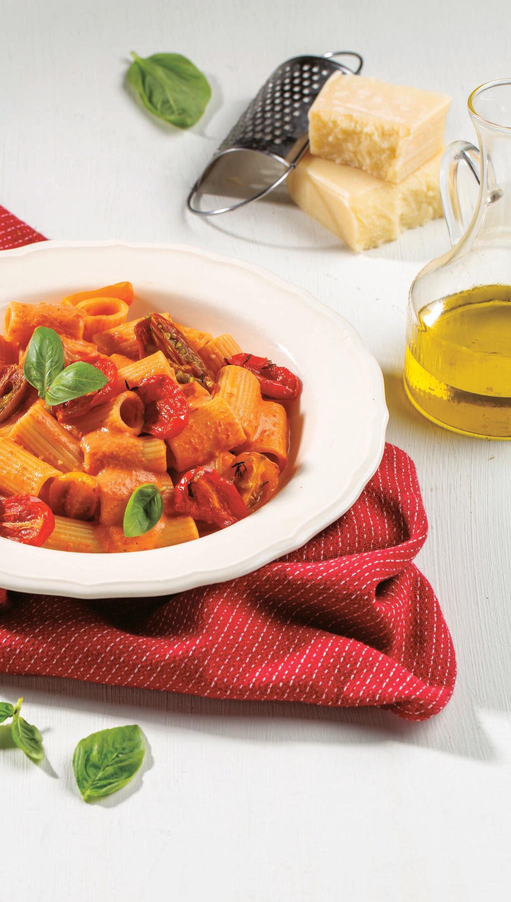 פסטה רוזה מעגבניות אפויות