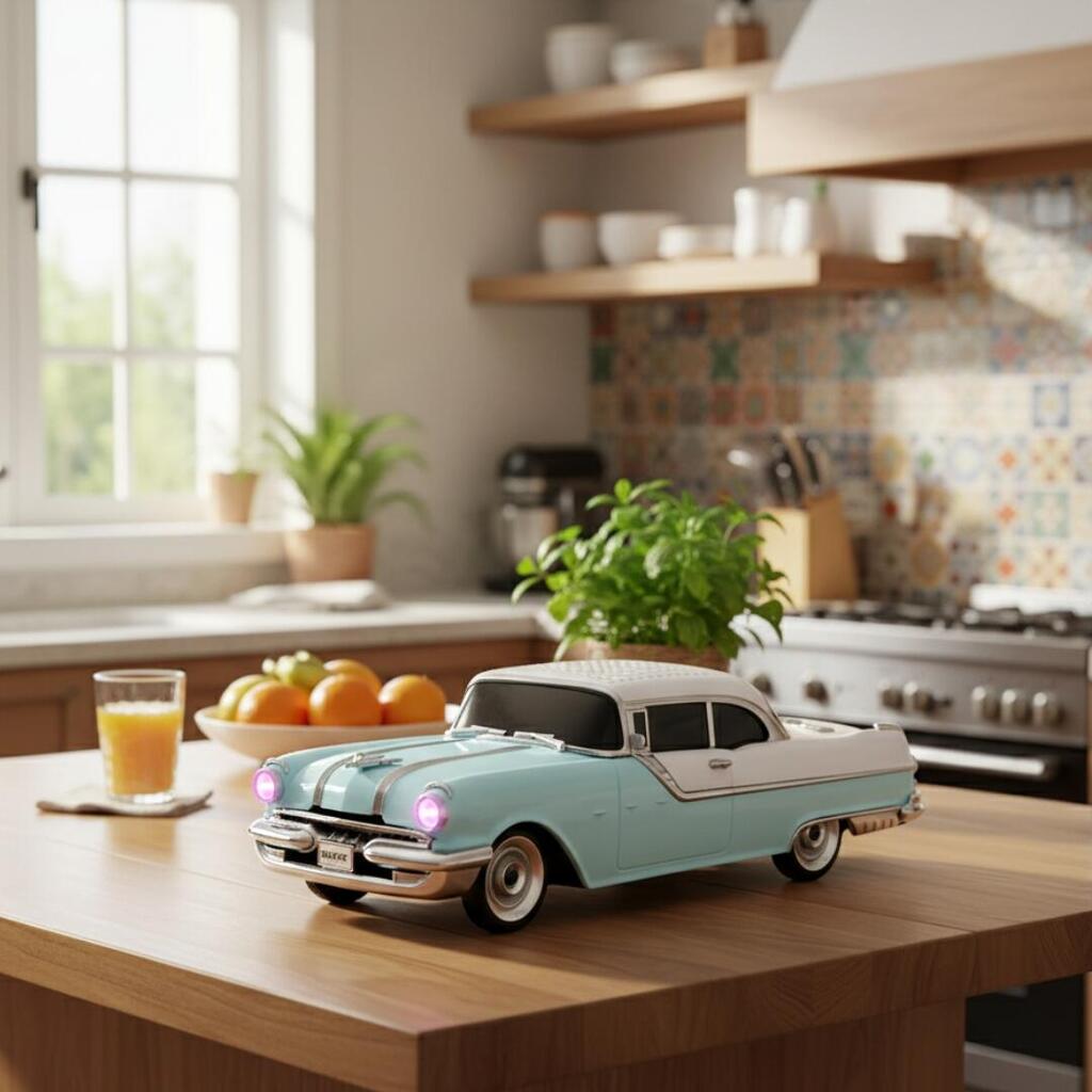 רמקול בלוטות' עוצמתי ואיכותי בעיצוב מכונית וינטג', 199 שקל, ברשת גנטלמן