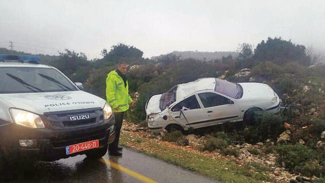 זירת התאונה ליד הבית בצפון זירת התאונה ליד הבית בצפון