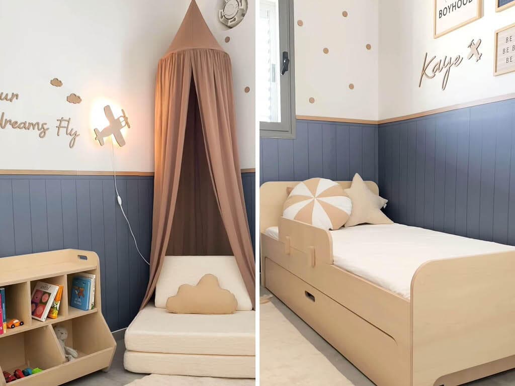 החדר של קיי (צילום: קווין רובין ודניאלה קריסטיה) הבית של קווין רובין ודניאלה קריסטיה