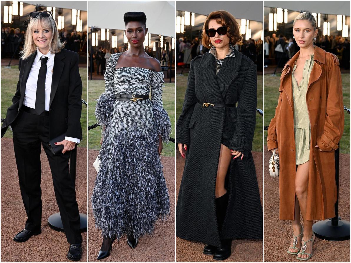 איריס לאו, ריי, ג'ודי טרנר-סמית' וטוויגי בתצוגת אביב-קיץ 2026 של ברברי בשבוע האופנה בלונדון