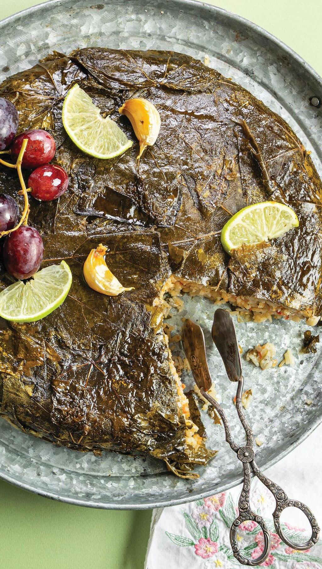 עוגת עלי גפן במלית אורז 