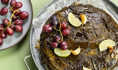 עוגת עלי גפן במלית אורז