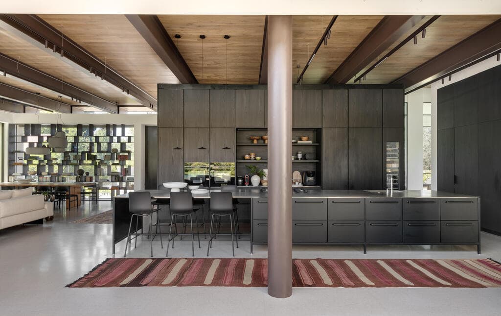 מאחורי המטבח הראשי חבוי מטבחון משני שמקל על הבישול (צילום: עודד סמדר) מטבחים של אגר