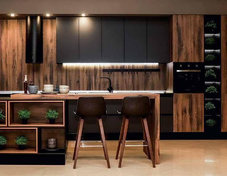 מטבח סנדוויץ' הוא מיתוס שמסרב להתפוגג (צילום באדיבות Egger) מטבחים של חומרי אגר