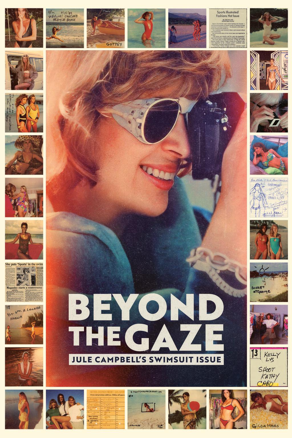 ג'ול קמפבל על כרזת הסרט "ספורטס אילוסטרייטד: במבט נשי"