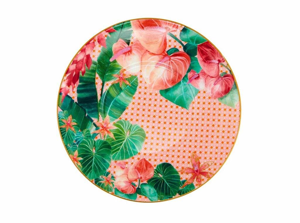 צלחת מפורצלן איכותי ועמיד מסדרת Tropicana נעמן