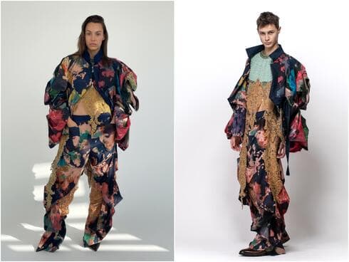 איתן זקס ז"ל (מימין) ואליענה זקס בדגם של גאל ואן לירדה בשנקר איתן זקס ז"ל (מימין) ואליענה זקס בדגם של גאל ואן לירדה בשנקר