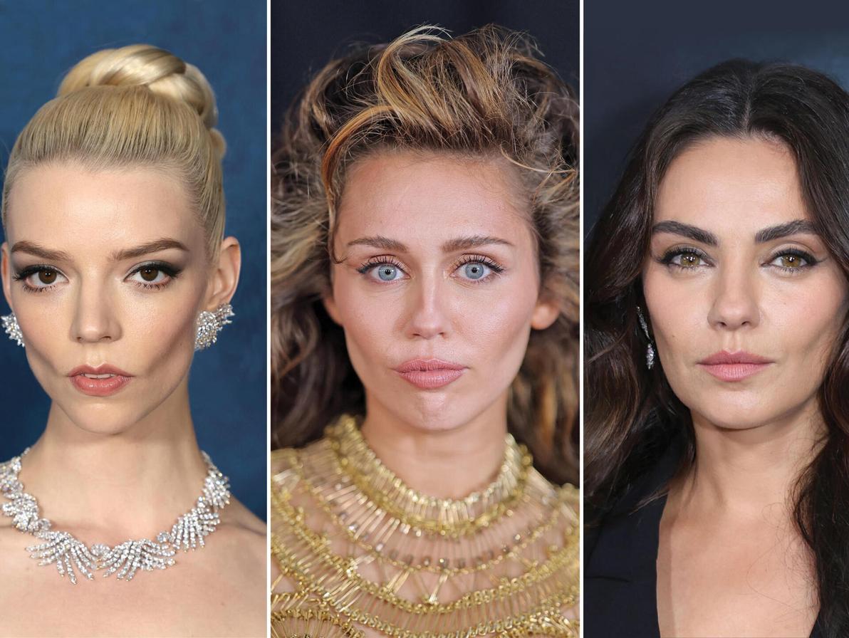 מימין לשמאל: מילה קוניס, מיילי סיירוס, אניה טיילור ג'וי (צילום: Gettyimages IL/Michael Loccisano, Neilson Barnard, Dimitrios Kambouris) מילה קוניס, מיילי סיירוס, אניה טיילור ג'וי