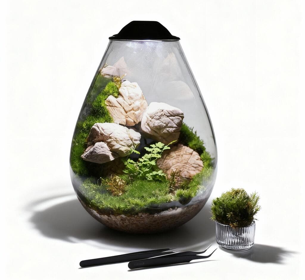 טרריום הוא גם בית גידול לנחשים, שממיות וחרקים, לצד צמחים (צילום: לינוי וולף) טרריום, ד"ר צור רונן אמסלם