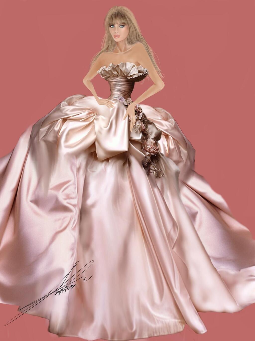 הצעה של גליה להב לשמלת הכלה של טיילור סוויפט (שרון סבר, מעצב הבית, לגליה להב) הצעה של גליה להב לשמלת הכלה של טיילור סוויפט