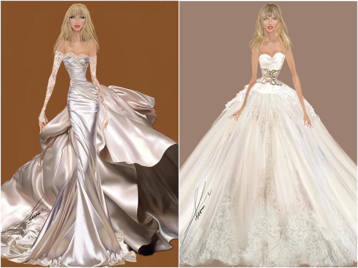 הצעות של גליה להב לשמלת הכלה של טיילור סוויפט (שרון סבר, מעצב הבית, לגליה להב) הצעה של גליה להב לשמלת הכלה של טיילור סוויפט