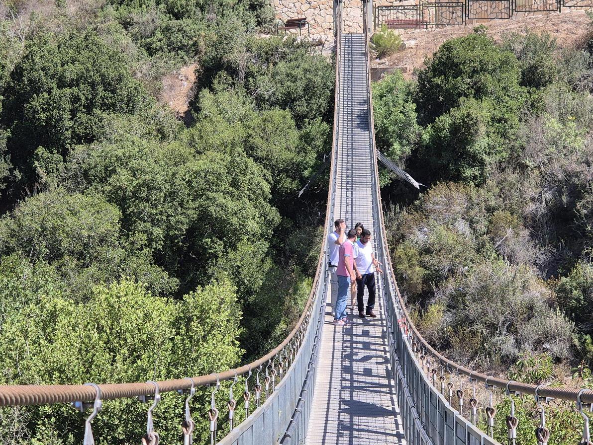 נשר, הגשר התלוי. גם הילדים נהנים (צילום: צביקה בורג) נשר, הגשר התלוי. גם הילדים נהנים
