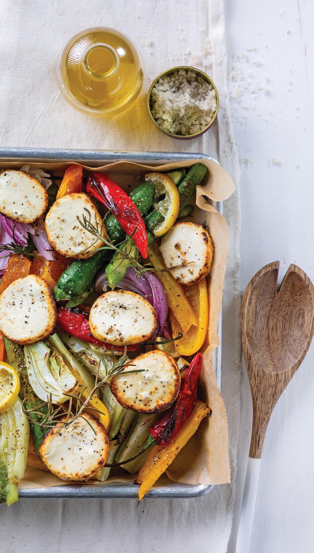 ירקות אנטיפסטי מוקרמים בגבינת עזים