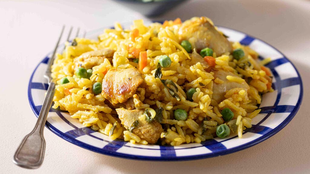 פרגיות, אורז וירקות בסיר אחד