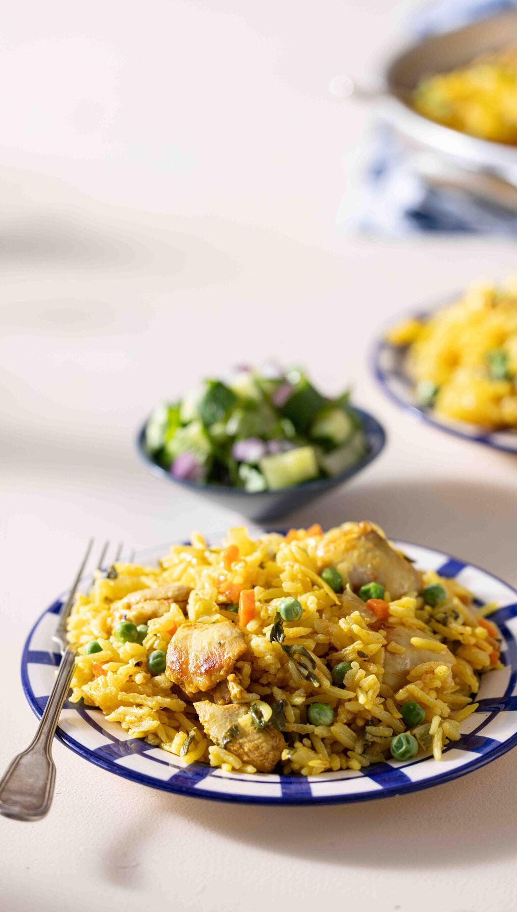 פרגיות, אורז וירקות בסיר אחד (צילום: דניאל לילה, סגנון: נעמה רן) פרגיות, אורז וירקות בסיר אחד