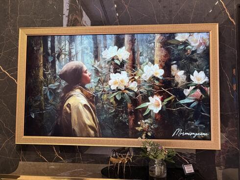 זו לא תמונה רגילה, זו טלוויזיה ייעודית לאמנות. סמסונג קונספט האוס