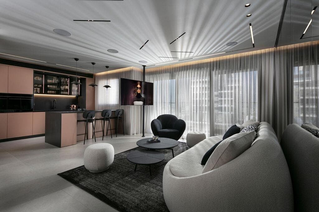 אפקט הוואו בחלל קטן. עיצוב: מיכאל אוחיון (צילום: אלעד גונן) אפקט הוואו בחלל קטן. עיצוב: מיכאל אוחיון