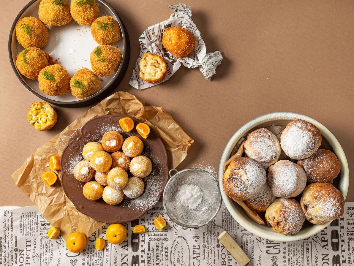 קחו כדור: לחמניות מתוקות, פאני פורי עם מסקרפונה וקרוקטים עם תירס