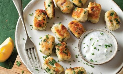 לביבות ארטישוק וגבינת עיזים