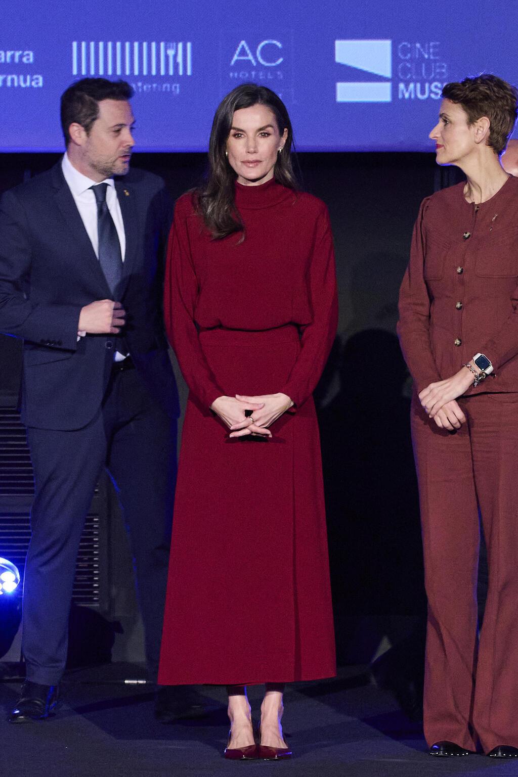 בפסטיבל הקולנוע הספרדי בטודלה, 2025 (צילום: Carlos Alvarez/Getty Images) לטיסיה מלכת ספרד בפסטיבל הקולנוע הספרדי בטודלה, 2025