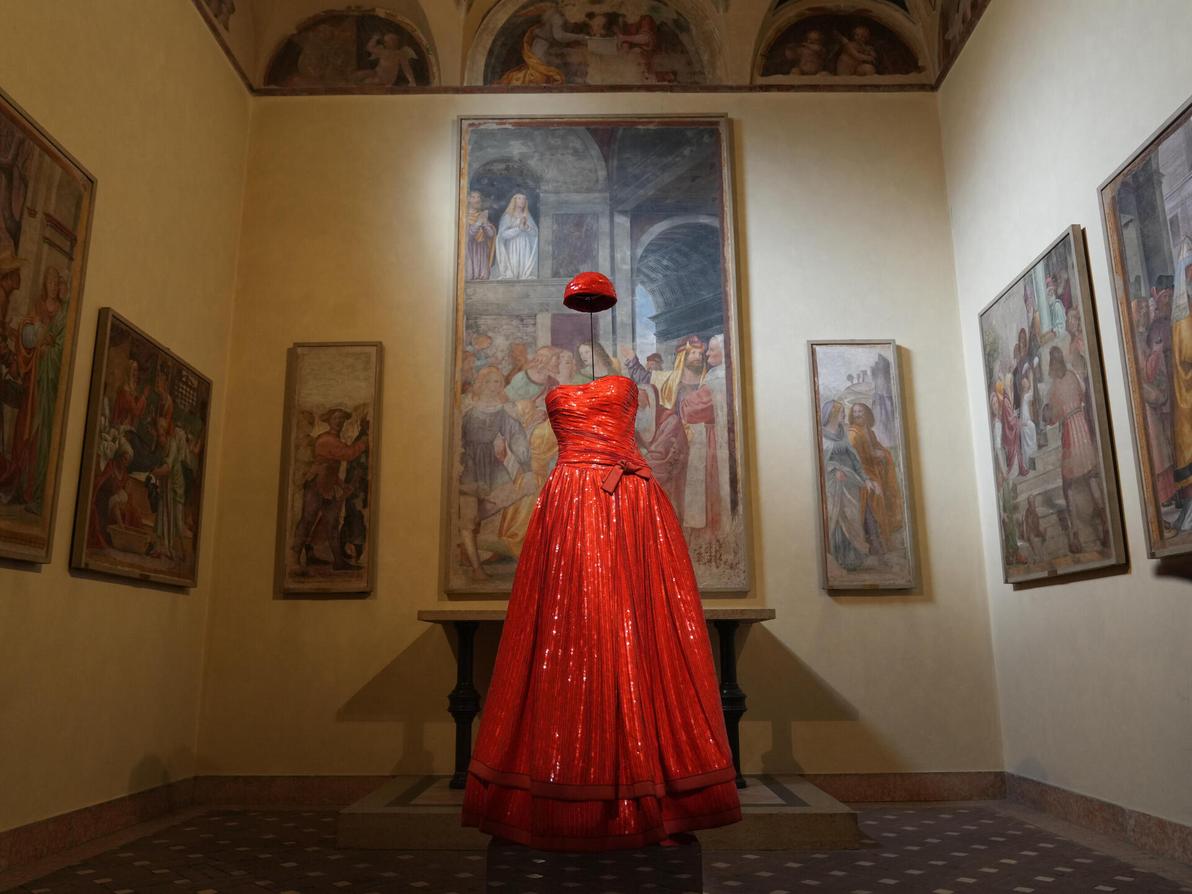 התערוכה "ג'ורג'יו ארמאני. מילאנו, מאהבה" (צילום: AP Photo/Antonio Calanni) התערוכה "ג'ורג'יו ארמאני. מילאנו, מאהבה"