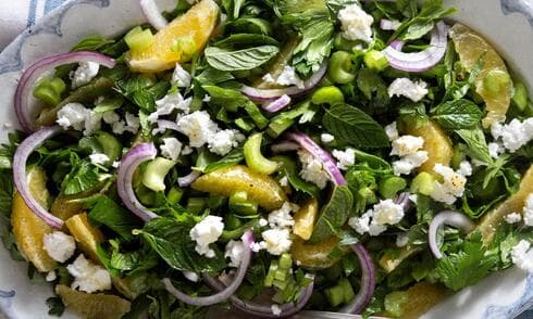 סלט סלרי, תפוזים ופטה