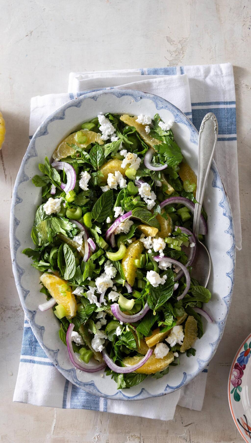 סלט סלרי, תפוזים ופטה