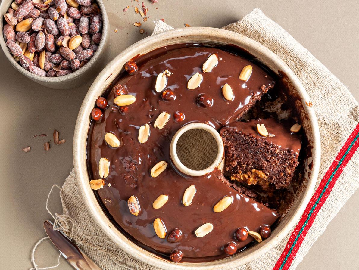 עוגת שוקו וחמאת בוטנים