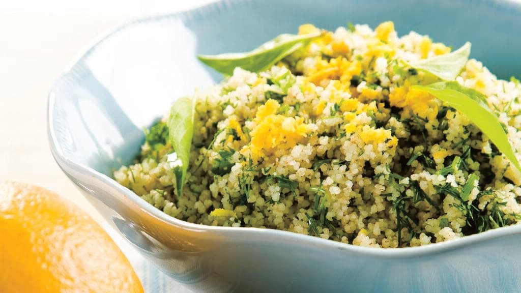 סלט ירוקים עם קוסקוס