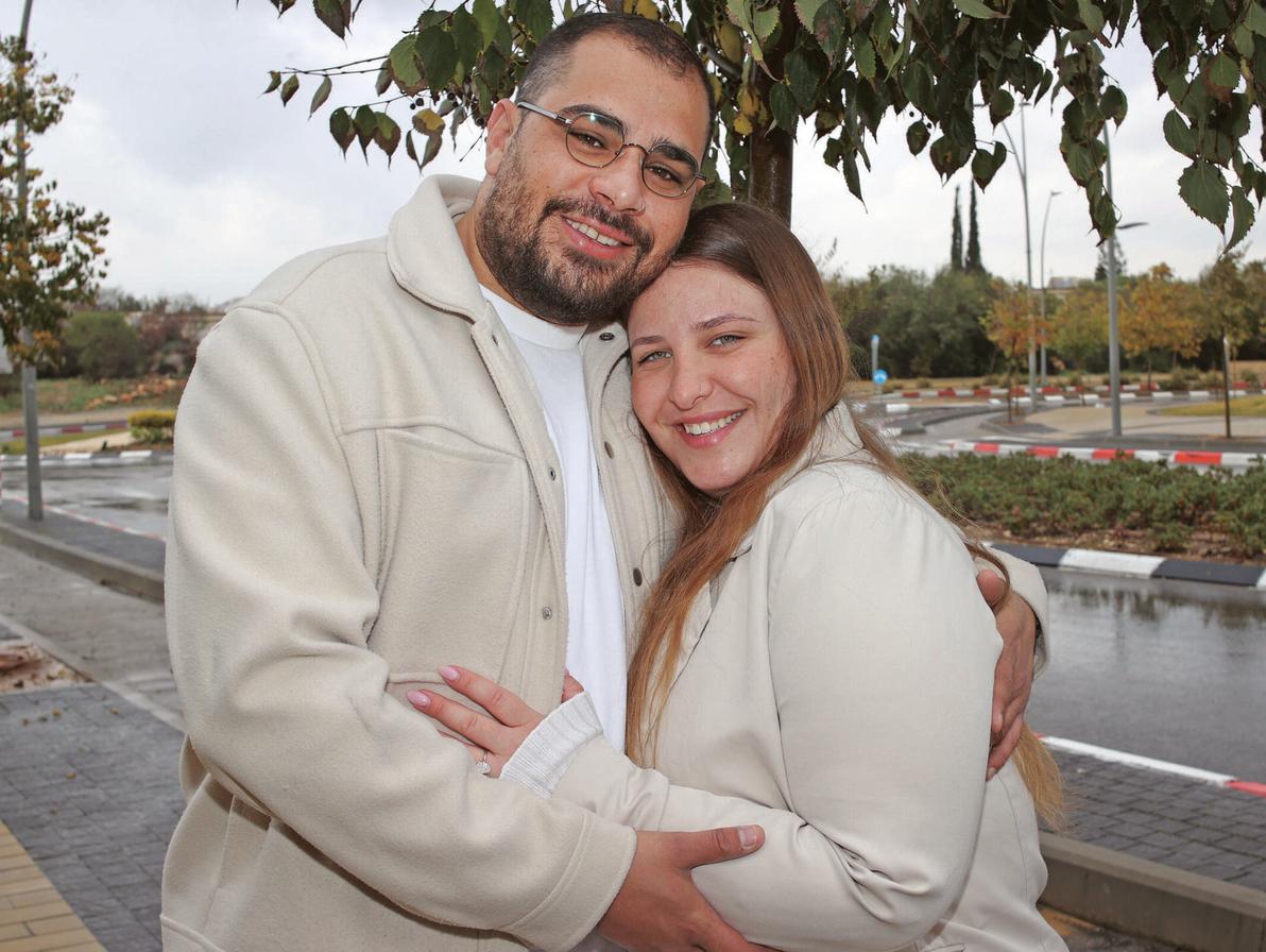 נועה בן מנחם ואביהו קלבו. גדלו חמש דקות אחד מהשני (צילום: יריב כץ) "לדעתי זו הייתה אהבה ממבט ראשון"