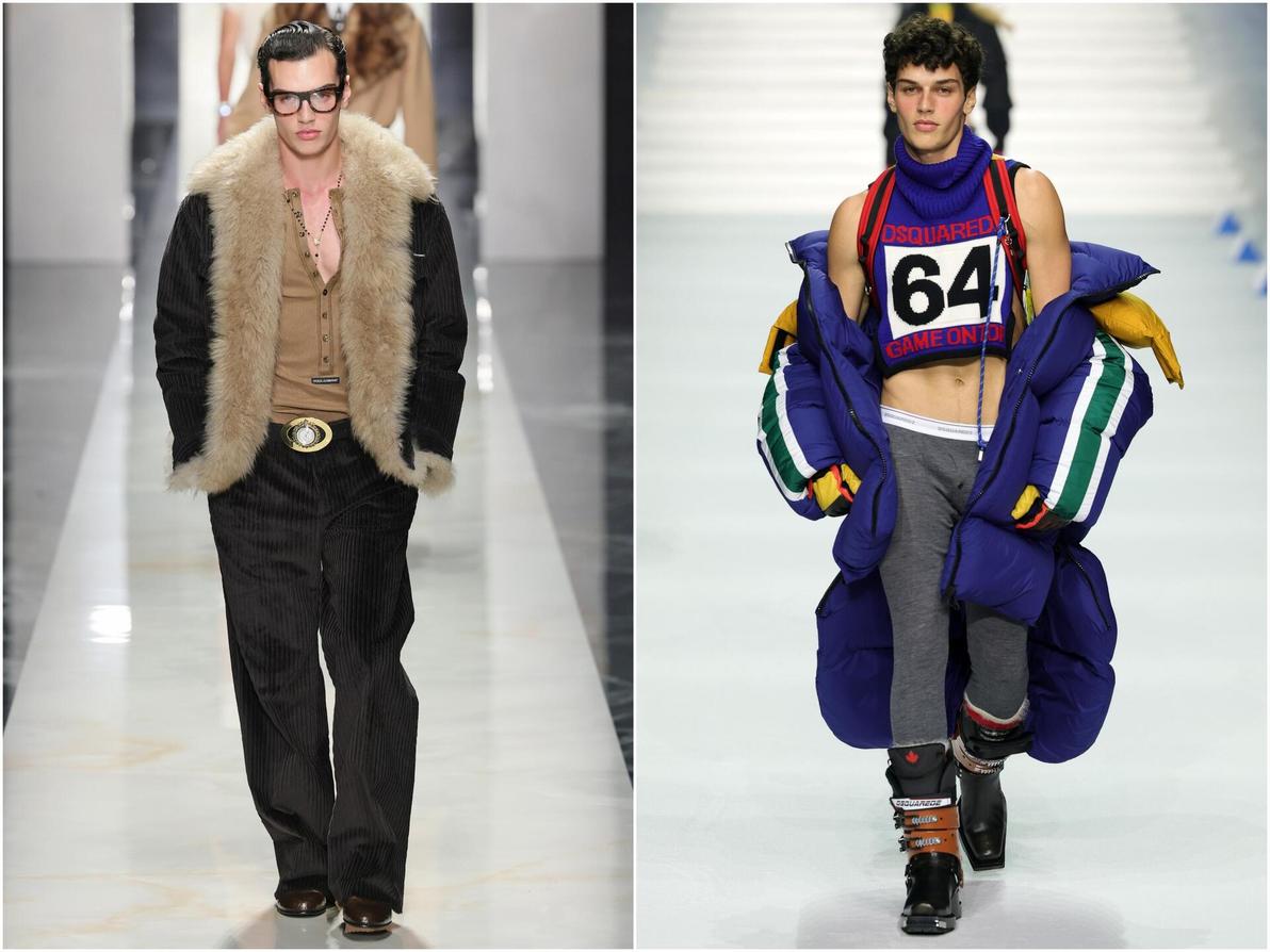 יובל הראל בתצוגות סתיו-חורף 2026-27 של דיסקוורד ודולצ'ה אנד גבאנה בשבוע האופנה לגברים במילאנו