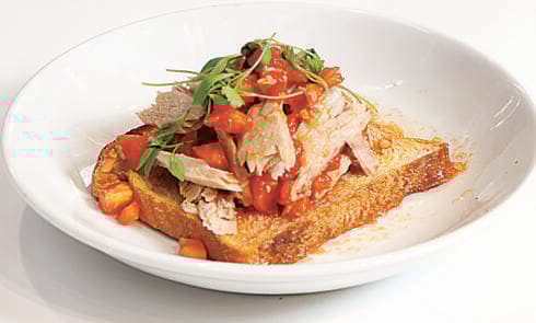 ברוסקטה בסגנון מרוקאי עם עגבניות