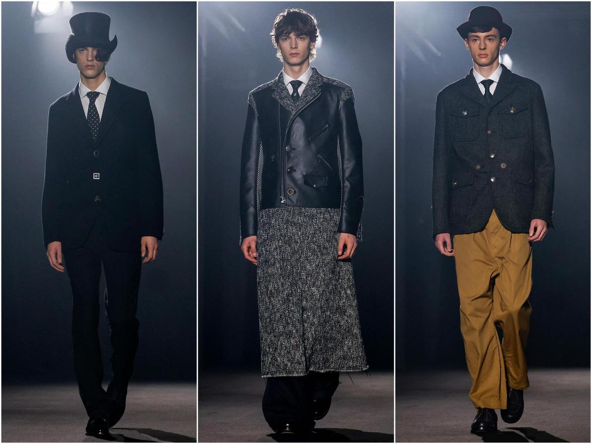 תצוגת סתיו-חורף 2026-27 לגברים של ג'וניה ווטנבה בשבוע האופנה בפריז